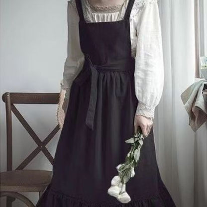 Garden Apron, Black, front view