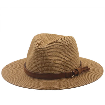 Luxury diamond Panama Soft Shaped Straw Hat Summer Women Wide Brim Beach Sun Cap UV Protection Girl Fedora Hat